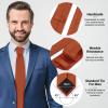 UETLRO Burnt Orange Ties Ties For Men Solid Pure Color Formal Neckties 3.15" (8CM) Men's Tie Gift Box view 4
