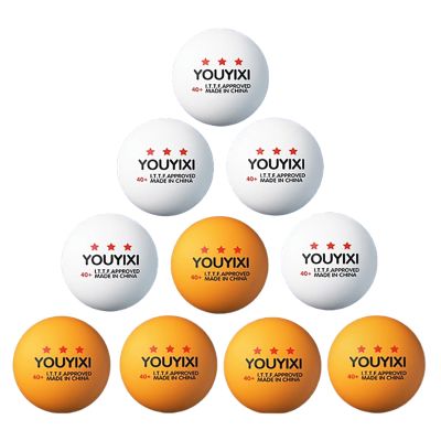 KANGQL Table Tennis Balls, 10 Pcs Table Tennis Balls Replacement Pingpong Balls 3-Star Standard Table Tennis Ball for Indoor/Outdoor Pingpong Table