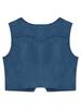 Moggemol Kids Cowboys Cowgirls Wild West Cosplay Fancy Dress-up Waistcoat Suede Tassel Vest Outwear Jacket Navy Blue A 4 Years view 2