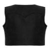 Nikiikoo Kids Boys Western Cowboy Vest Suede Tassel Jacket Outerwear Top Halloween Party Fancy Outfits Black A 8 Years view 4