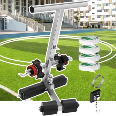 aromaoveite Court Marking Kit-W/Drawing Circle tool/4 Tapes | Basketball Court Line Tape Machine Paint Tape Applicator for Floor Markings Tiles Concrete Asphalt-Draw The Iines and Circles You Want,B
