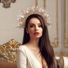 COSUCOS Fantasy Halo Crown Hedpiece, Zip Tie Goddess White Feather Crown view 2