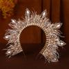 COSUCOS Fantasy Halo Crown Hedpiece, Zip Tie Goddess White Feather Crown view 4