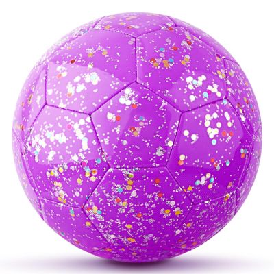 Alltheone Girls Soccer Balls Size 2, Sparkle Soccer Ball for Toddlers Kids Girls Outdoors Indoors Recreation Playing Birthday Easter Soccer Gifts