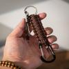 REHTAEL Carabiner Key Chain for Men/Women, Military Braided Paracord Keychain w/Hook Clip D Ring, Heavy Duty Parachute Key Lanyard for Keys/Backpack, Camping/Hiking 2Pcs (Brown Camo * 2) view 2