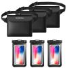Blueshyhall Waterproof Phone Pouch Screen Touchable Dry Bag, Waterproof Fanny Pack with Adjustable Belt for Beach Vacation Kayak Cruise Accessories (3 Phone Case + 3 Waist Bag) view 1