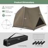 4-6 Person Dome Instant Tent Pop Up Camping Tent with Removable Rainfly Visible Skylight 3 Zippered Mesh Doors & Windows, Carrying Bag, Outdoor Easy Setup Waterproof Tent for Backpacking view 3