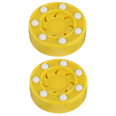 Gogogmee 2pcs Roller Hockey Puck for Men and Women Material for Indoor and Outdoor Practice for Roller Hockey Training and Games Lightweight and Low-Friction Design