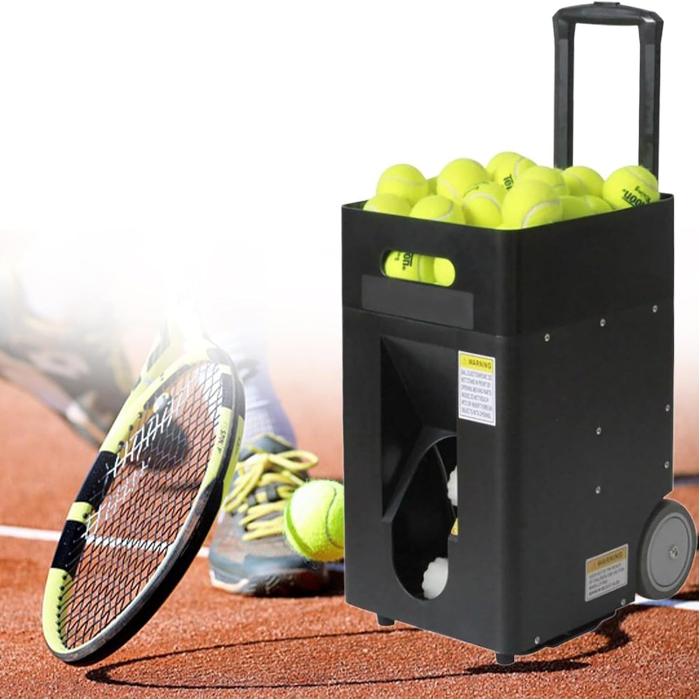 CAJUCA Portable Tennis Ball Machine, Automatic Throwing Machine, Trainer/Thrower/Equipment for Daily Training, Adjustable Throwing Angle