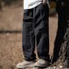 QOAAIE Men's Waterproof Hiking Pants Lightweight Outdoor Straight Leg Rain Pants Loose Fit Quick Drying Lounge Pants (Black,XX-Large) view 4