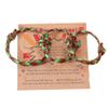2-3Pcs First Day of School Knit Rope Bracelet Love Between Mother/Father/Mama and Daughter/Son/Me Back To Scool Gifts Protection Anxiety Relief Colorful Nylon Woven Bracelet With Message Card (Red Black Yellow(3Pcs), 3Pcs) view 1
