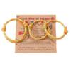 2-3Pcs First Day of School Knit Rope Bracelet Love Between Mother/Father/Mama and Daughter/Son/Me Back To Scool Gifts Protection Anxiety Relief Colorful Nylon Woven Bracelet With Message Card (Gold Green(3Pcs), 3Pcs) view 1