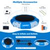 Inflatable Water Trampoline, Floating Lake Trampoline for Adults Portable Bounce Swim Platform for Lake, Pools with Pump and Rope Ladder (12FT Blue) view 2