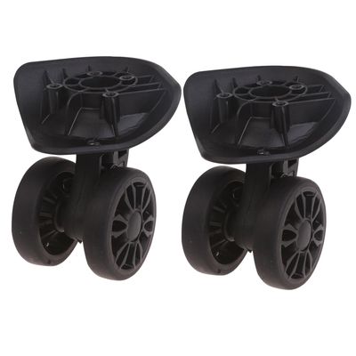 QIXIAMO A89 Luggage Wheels Suitcase Double Row Roller Hardware Repairing Kit Spinner Casters Heavy Duty Wheel 1 Pair Black, 5cm