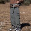 QOAAIE Men's Waterproof Hiking Pants Lightweight Outdoor Straight Leg Rain Pants Loose Fit Quick Drying Lounge Pants (Grey,Medium) view 2