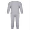 Hularka Kids Girls Boys Long Johns Set Solid Long Sleeve Base Layer Shirt Thermal Underwear Top with Leggings Pants Set Gray 2-3 Years view 4