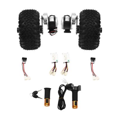 Motor Drive Air Wheel Conversion Kit, 10 Inch 24V 250W Double Wheel Set Wheel Kit With Digital Display Throttle for Electrical Beach Scooter, Small Go-Karts,Senior Mobility Scooters