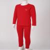Hularka Kids Girls Boys Long Johns Set Solid Long Sleeve Base Layer Shirt Thermal Underwear Top with Leggings Pants Set Red 5-6 Years view 4