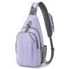 G4Free Sling Bag RFID Blocking Sling Backpack Crossbody Chest Bag Daypack for Hiking Travel (Taro Purple) view 1