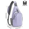 G4Free Sling Bag RFID Blocking Sling Backpack Crossbody Chest Bag Daypack for Hiking Travel (Taro Purple) view 3