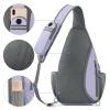 G4Free Sling Bag RFID Blocking Sling Backpack Crossbody Chest Bag Daypack for Hiking Travel (Taro Purple) view 4