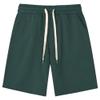 QOAAIE Men's Casual Cotton Shorts Drawstring Elastic Waist Jogger Shorts Athletic Workout Lounge Shorts with Pockets (Dark Green,X-Large) view 1