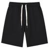 QOAAIE Men's Casual Cotton Shorts Drawstring Elastic Waist Jogger Shorts Athletic Workout Lounge Shorts with Pockets (Black,X-Large) view 1