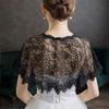 QIXIAMO Women Floral Lace Shawl Wrap Wedding Bridal Cover Up Tulle Shrug Cape view 4