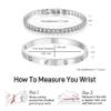 18K Gold Plated Dainty Tennis Bracelets Set 4mm/6mm Love Bangle Bracelets with 3mm/4mm Cubic Zirconia Classic Tennis Bracelet| Gold Bracelets for Women | Size 6.5/7/7.5 Inch (4mm&6mm Silver Tennis Bangle, 7.5 Inches) view 3