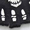 QIXIAMO Toddler Kids Halloween Cosplay Skeleton Skull Half Finger Gloves Glow in The Dark Luminous Fingerless Winter Mittens view 2