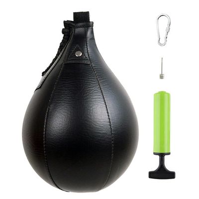1PC Boxing Speed Ball Pear Training Speed Ball Hanging Boxing Punch Bag for Fitness Black