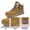 Asifn Men's Snow Boots Winter Outdoor Shoes Warm Fur Lined Hiking Waterproof Anti-Slip Lightweight Ankle Booties Yellow 11 US view 4