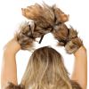 Viking Costume Faux Fur Leg Warmers with Strap Arm Cuffs Arm Guards Plush Leg Wraps Boot Covers Halloween Cosplay Accessory view 1
