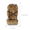 Viking Costume Faux Fur Leg Warmers with Strap Arm Cuffs Arm Guards Plush Leg Wraps Boot Covers Halloween Cosplay Accessory view 4