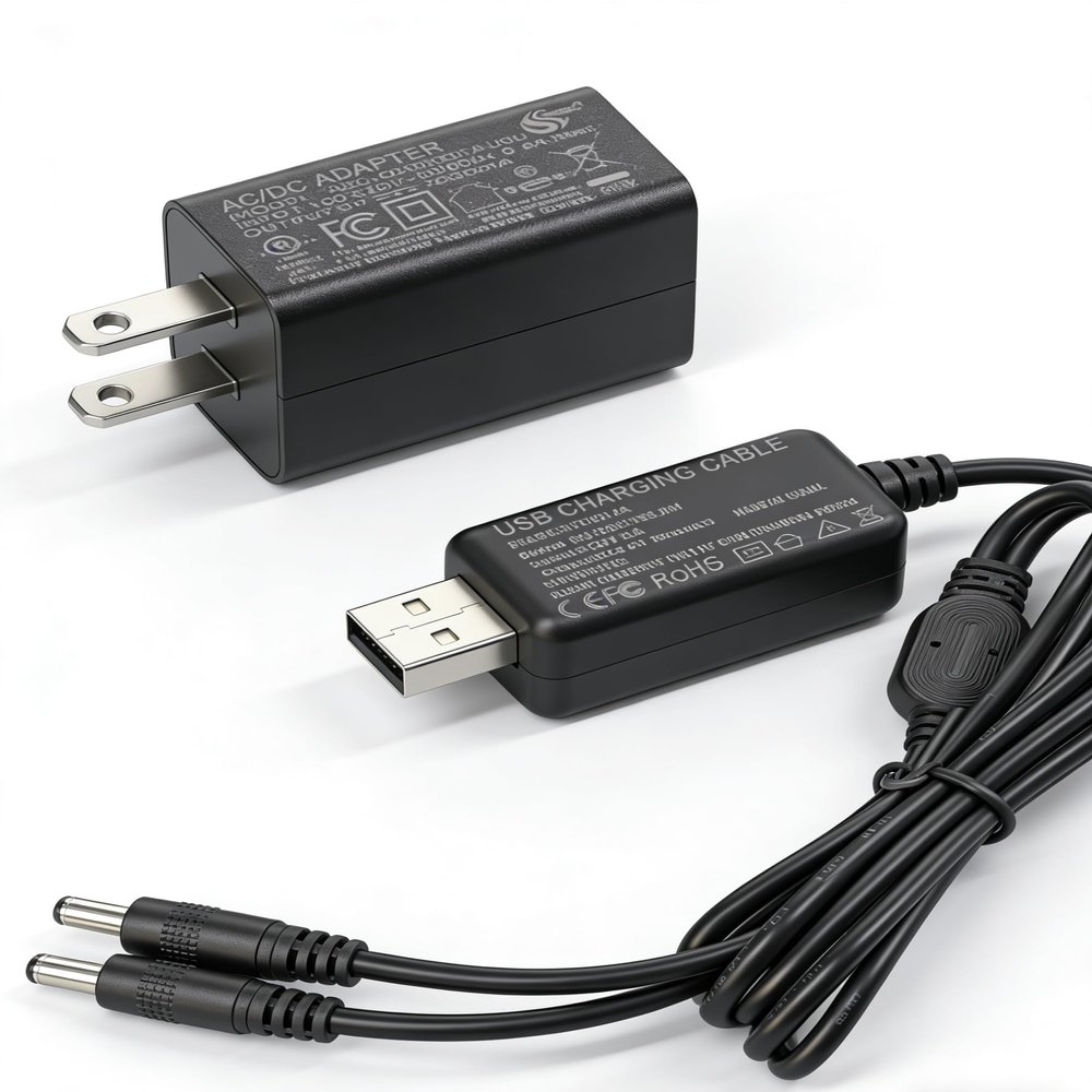SAVIOR HEAT Charger USB-DC Dual Port Wall Adapter for 7.4V 2200mAh 3000mAh Li-Polymer Battery Heated Gloves Mittens Liners Socks