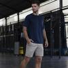 2PCS Men's Plain Round Neck Raglan Sleeve, Dry Fit Breathable Mesh Active Crew Neck T Shirt, Slim Short Sleeve (B,2XL) view 2