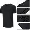 2PCS Men's Plain Round Neck Raglan Sleeve, Dry Fit Breathable Mesh Active Crew Neck T Shirt, Slim Short Sleeve (B,2XL) view 4
