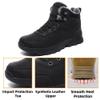 Asifn Men's Snow Boots Winter Outdoor Shoes Warm Fur Lined Hiking Waterproof Anti-Slip Lightweight Ankle Booties Black 9.5 US view 3