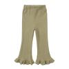 Ikevan Toddler Girl High Elastic Waist Flare Slim Leggings Baby Pants Casual Bell Bottom (Mint Green, 4-5 Years) view 1