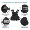 Henkelion Adjustable Weighted Vest for Men Women Weights Included, 11-20lbs Body Weight Vests Adjustable for Running, Training Workout, Jogging, Walking view 2