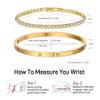 18K Gold Plated Dainty Tennis Bracelets Set 4mm/6mm Love Bangle Bracelets with 3mm/4mm Cubic Zirconia Classic Tennis Bracelet| Gold Bracelets for Women | Size 6.5/7/7.5 Inch (3mm&4mm Gold Tennis Bangle, 7.5 Inches) view 3