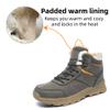 Men's Snow Boots Winter Outdoor Shoes Warm Fur Lined Hiking Waterproof Anti-Slip Lightweight Ankle Booties Green 9 US view 3
