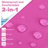 Aegend Fabric Swim Cap, Silicone Waterproof Layer - Breathable Cloth Swimming Cap, Keep Hair Dry with Hight Elasticity for Women Men (Pink, Medium) view 3