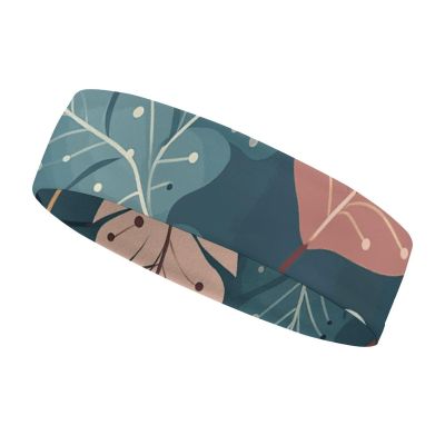 Dwrepo Luxury Cute Leaves Sweatbands Breathable Non Slip Sweat Bnads Moisture Wicking Hairband Workout Running Sports Headband for Men Women