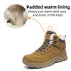 Men's Snow Boots Winter Outdoor Shoes Warm Fur Lined Hiking Waterproof Anti-Slip Lightweight Ankle Booties Yellow 7.5 US view 3
