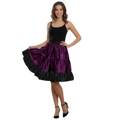 Fancy Multi-Color 3-Tiered Short Belly Dance Skirt 41 Colors - One Size High-Volume Mini Skirt for Tribal, Rave & Parties