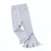 Ikevan Toddler Girl High Elastic Waist Flare Slim Leggings Baby Pants Casual Bell Bottom Trousers Wide (Grey, 4-5 Years) view 3