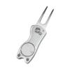 LIUCM 1Pc Foldable Pop-Up Button Switchblade Golf Ball Marker Portable Golf Divot Repair Tool(Silver) view 1