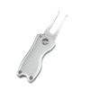 LIUCM 1Pc Foldable Pop-Up Button Switchblade Golf Ball Marker Portable Golf Divot Repair Tool(Silver) view 2