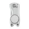 LIUCM 1Pc Foldable Pop-Up Button Switchblade Golf Ball Marker Portable Golf Divot Repair Tool(Silver) view 3